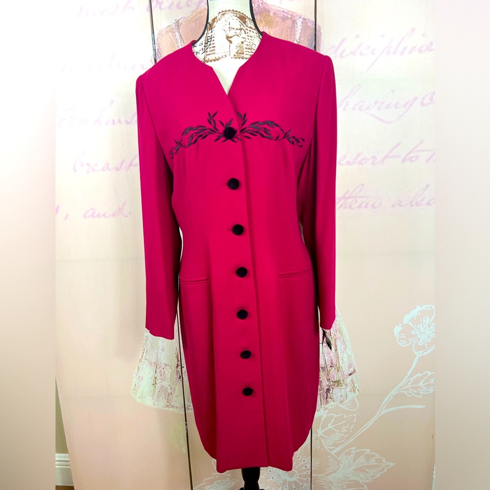 NWT Kasper Vintage A.S.L Professional Button Down Elegant Womens Dress Size 12